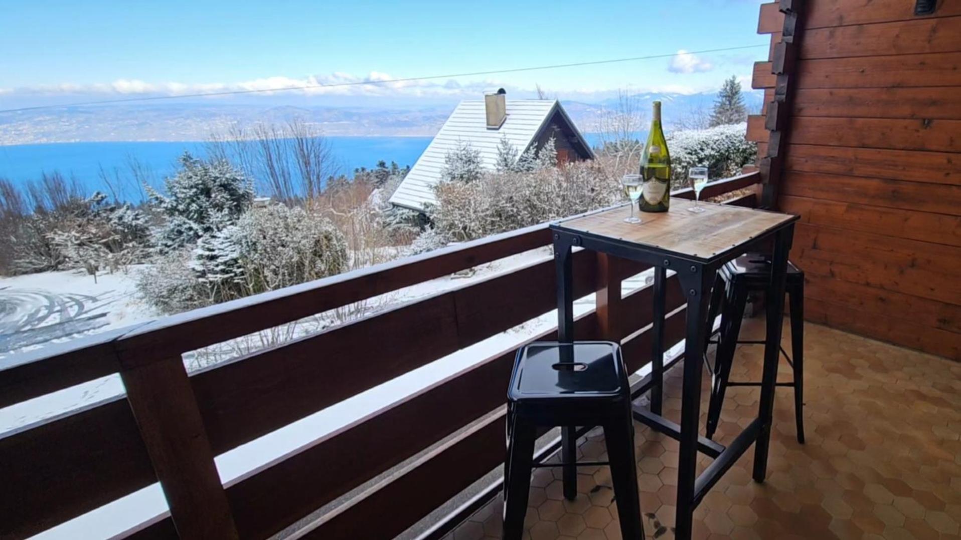Chalet Les Alpages Vue Panoramique Sur Le Lac Leman Thollon-les-Memises Екстер'єр фото